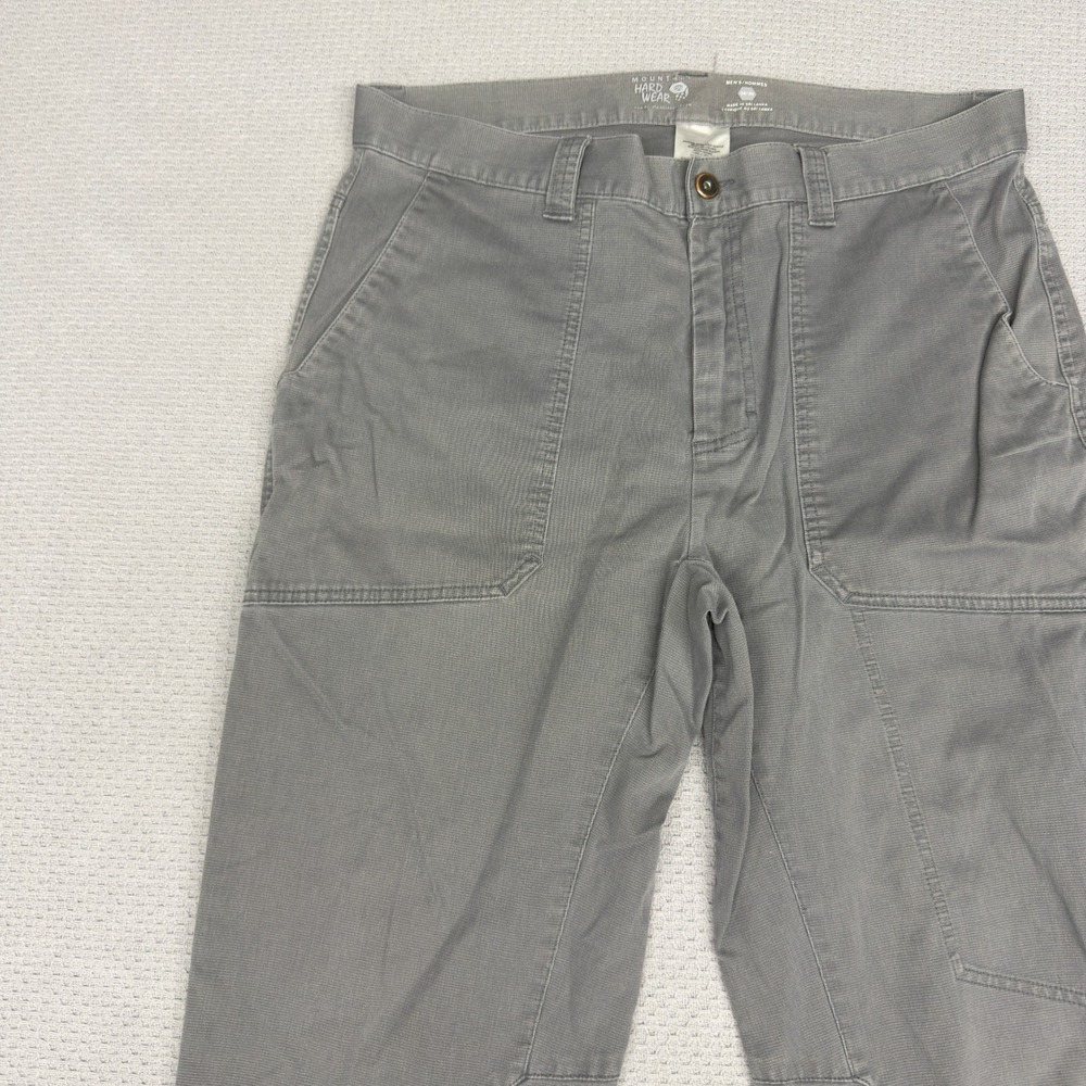 Mountain Hardwear Pants Mens 34x30 Gray Cotton Blend Canvas Workwear Hiking - Picture 3 of 11